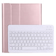 A11B Bluetooth 3.0 Ultra-thin ABS Detachable Bluetooth Keyboard Leather Tablet Case with Holder & Pen Slot for iPad Pro 11 inch 2021 (Rose Gold) - For iPad Pro by PMC TechLife | Online Shopping South Africa | PMC TechLife