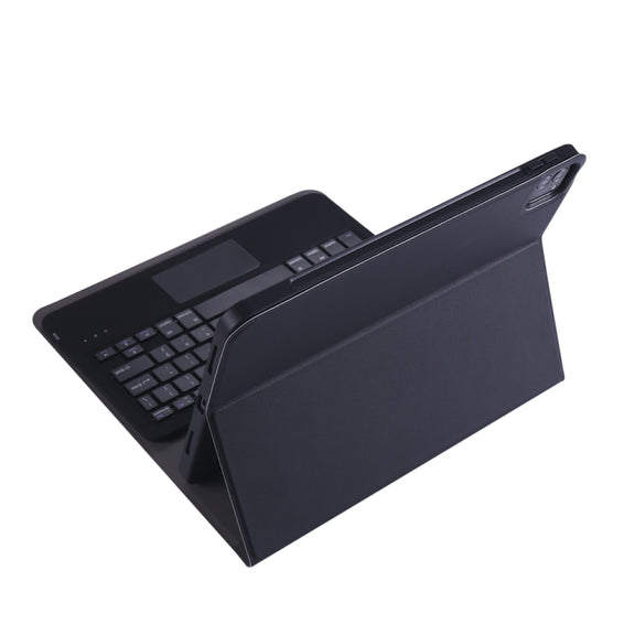 A11B-A Ultra-thin ABS Detachable Bluetooth Keyboard Tablet Case with Touchpad & Pen Slot & Holder for iPad Pro 11 2022 / 2021 / Air 5 / Air 4 (Black)