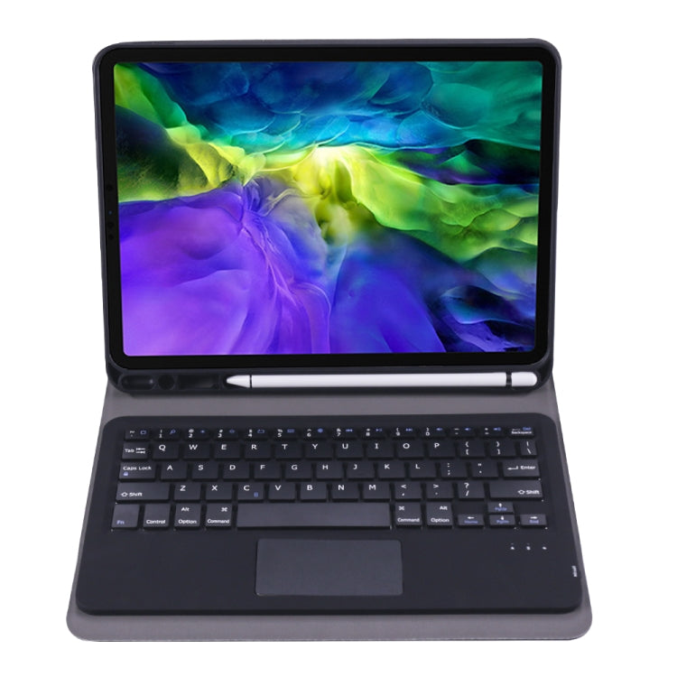 A11B-A Ultra-thin ABS Detachable Bluetooth Keyboard Tablet Case with Touchpad & Pen Slot & Holder for iPad Pro 11 2022 / 2021 / Air 5 / Air 4 (Gold)