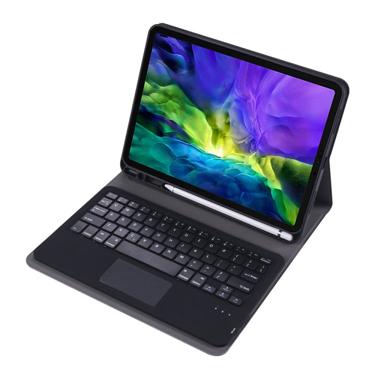 A11B-A Ultra-thin ABS Detachable Bluetooth Keyboard Tablet Case with Touchpad & Pen Slot & Holder for iPad Pro 11 2022 / 2021 / Air 5 / Air 4 (Gold)