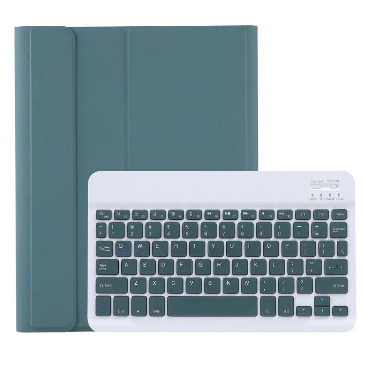 C-11B Detachable Candy Color Bluetooth Keyboard Leather Tablet Case with Pen Slot & Holder for iPad Pro 11 2022 / 2021 / Air 5 / Air 4 (Dark Green) - For iPad Pro by PMC Jewellery | Online Shopping South Africa | PMC Jewellery | Buy Now Pay Later Mobicred