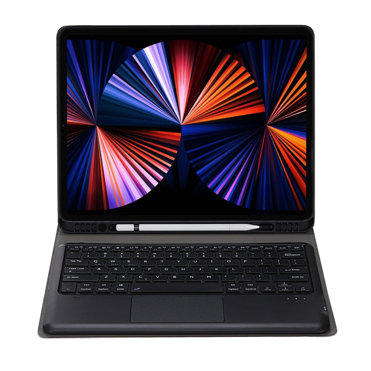 A12B-A Ultra-thin ABS Detachable Bluetooth Keyboard Tablet Case with Touchpad & Pen Slot & Holder for iPad Pro 12.9 2021 / 2020 / 2018 (Black) - For iPad Pro by PMC TechLife | Online Shopping South Africa | PMC TechLife