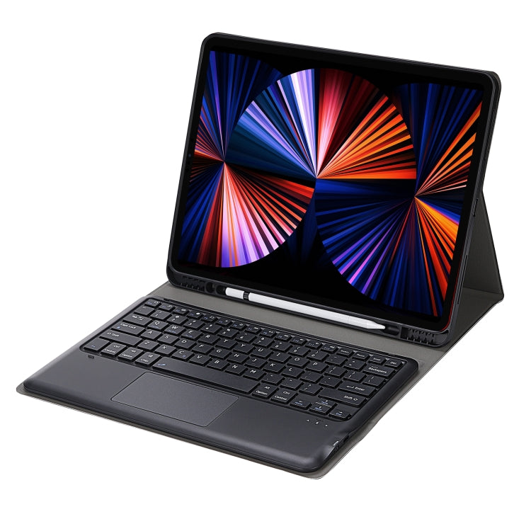 A12B-A Ultra-thin ABS Detachable Bluetooth Keyboard Tablet Case with Touchpad & Pen Slot & Holder for iPad Pro 12.9 2021 / 2020 / 2018 (Black) - For iPad Pro by PMC TechLife | Online Shopping South Africa | PMC TechLife