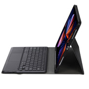 A12B-A Ultra-thin ABS Detachable Bluetooth Keyboard Tablet Case with Touchpad & Pen Slot & Holder for iPad Pro 12.9 2021 / 2020 / 2018 (Black)