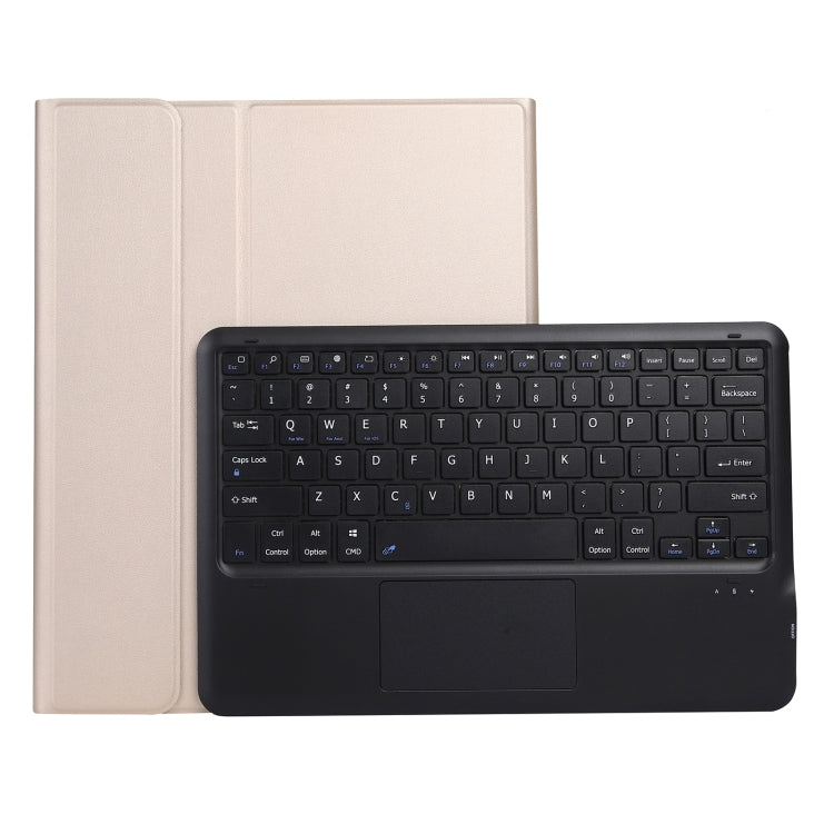 A12B-A Ultra-thin ABS Detachable Bluetooth Keyboard Tablet Case with Touchpad & Pen Slot & Holder for iPad Air 13 2024 / 2025 / Pro 12.9 2021 (Gold) - For iPad Pro by PMC TechLife | Online Shopping South Africa | PMC TechLife | Buy Now Pay Later Mobicred