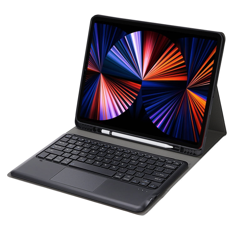 A12B-A Ultra-thin ABS Detachable Bluetooth Keyboard Tablet Case with Touchpad & Pen Slot & Holder for iPad Pro 12.9 2021 / 2020 / 2018 (Rose Gold) - For iPad Pro by PMC TechLife | Online Shopping South Africa | PMC TechLife
