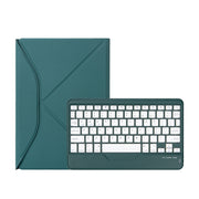 Z102B Pen Slot Bluetooth Keyboard Leather Tablet Case For iPad 10.2 2021/2020/2019 (Green)