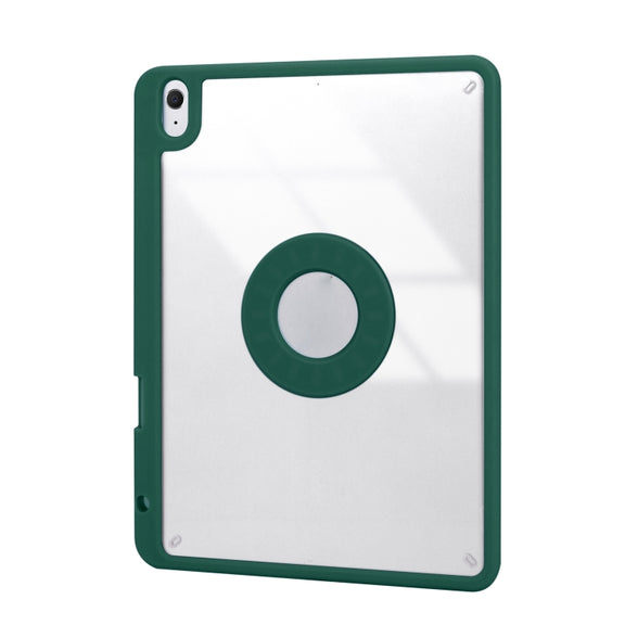 Z102B Pen Slot Bluetooth Keyboard Leather Tablet Case For iPad 10.2 2021/2020/2019 (Green)