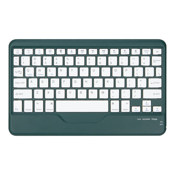 Z102B Pen Slot Bluetooth Keyboard Leather Tablet Case For iPad 10.2 2021/2020/2019 (Green)