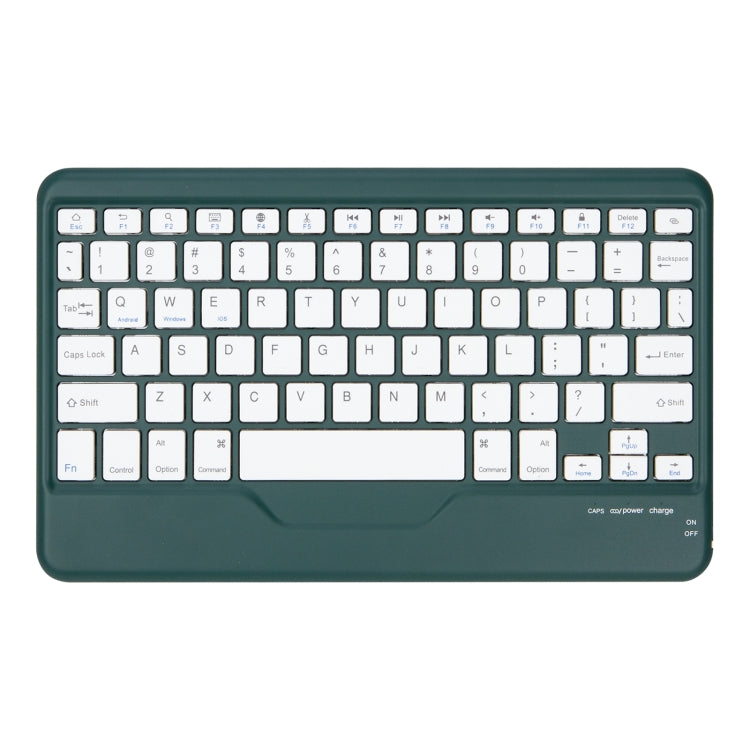 Z102B Pen Slot Bluetooth Keyboard Leather Tablet Case For iPad 10.2 2021/2020/2019 (Green)