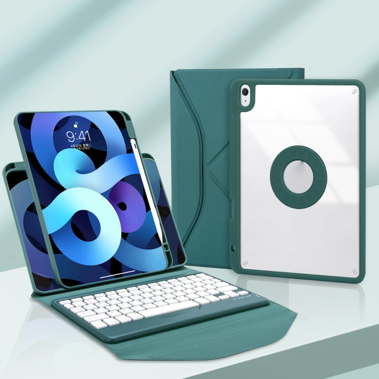 Z102B Pen Slot Bluetooth Keyboard Leather Tablet Case For iPad 10.2 2021/2020/2019 (Green) - For iPad Pro by PMC TechLife | Online Shopping South Africa | PMC TechLife