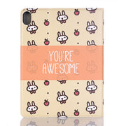 Rabbits Pattern Horizontal Flip Leather Case for iPad Air 11 2024 / iPad Pro 11 inch (2018),with Card Slots & Holder & Wallet & Photo Frame & Pen slot