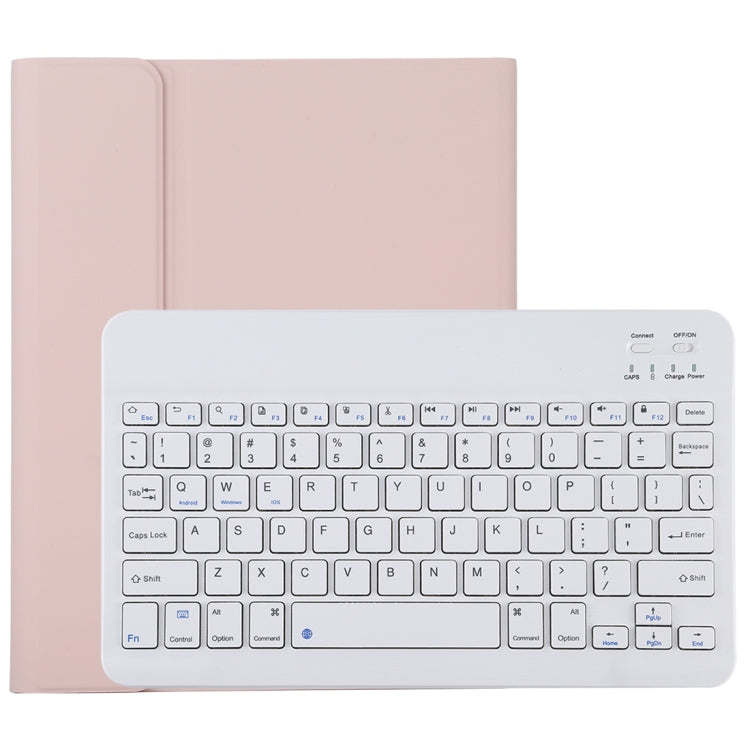 TG11B Detachable Bluetooth White Keyboard + Microfiber Leather Tablet Case for iPad Pro 11 inch (2020), with Pen Slot & Holder (Pink) - For iPad Pro by PMC TechLife | Online Shopping South Africa | PMC TechLife