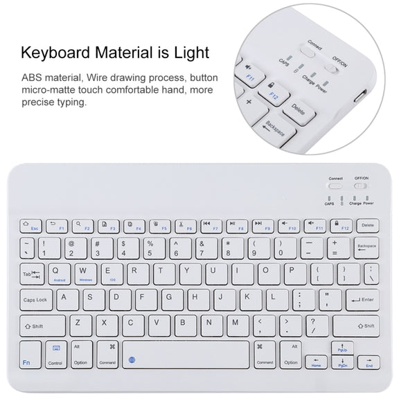 TG11B Detachable Bluetooth White Keyboard + Microfiber Leather Tablet Case for iPad Pro 11 inch (2020), with Pen Slot & Holder (Pink)