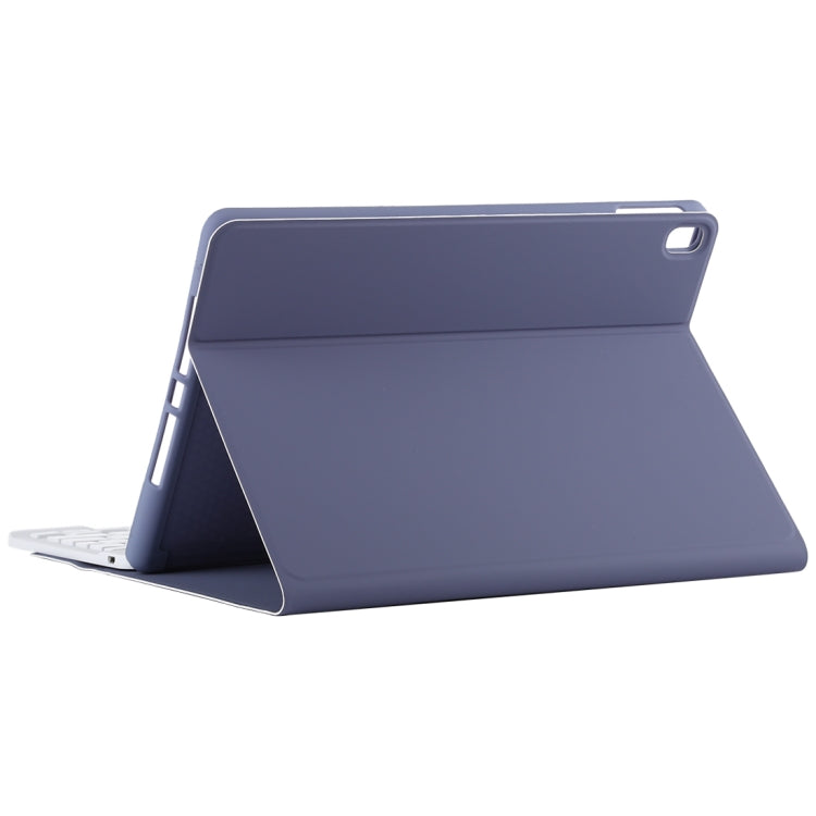 TG11B Detachable Bluetooth White Keyboard + Microfiber Leather Tablet Case for iPad Pro 11 inch (2020), with Pen Slot & Holder (Purple) - For iPad Pro by PMC TechLife | Online Shopping South Africa | PMC TechLife