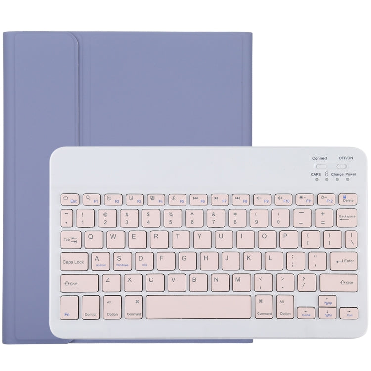 TG11B Detachable Bluetooth Pink Keyboard + Microfiber Leather Tablet Case for iPad Pro 11 inch (2020), with Pen Slot & Holder (Purple) - For iPad Pro by PMC TechLife | Online Shopping South Africa | PMC TechLife