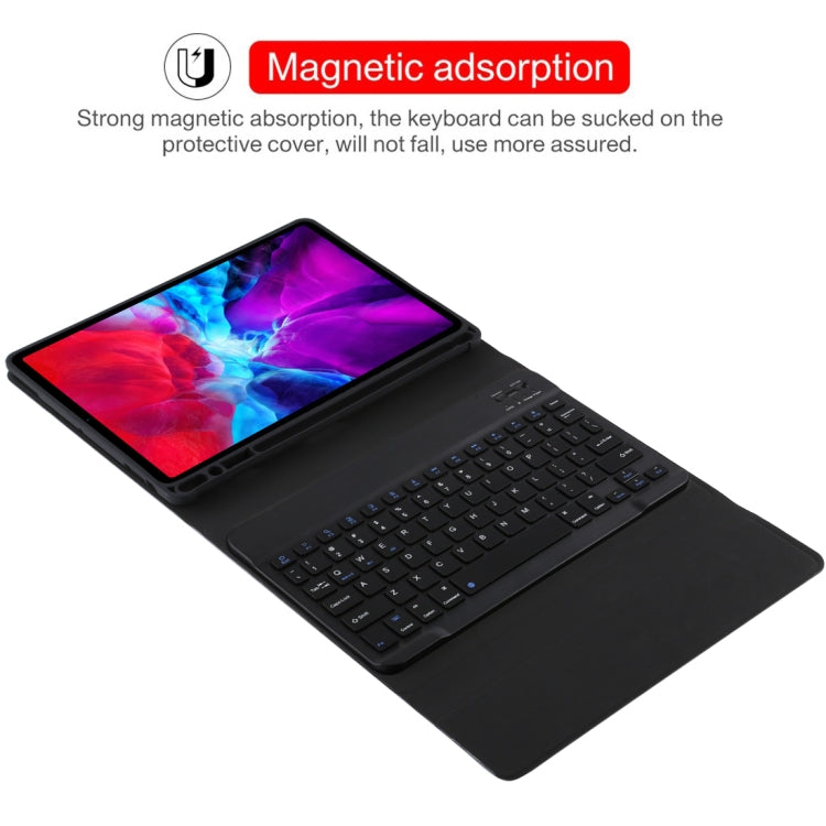 TG11B Detachable Bluetooth Black Keyboard + Microfiber Leather Tablet Case for iPad Pro 11 inch (2020), with Pen Slot & Holder (Black) - For iPad Pro by PMC TechLife | Online Shopping South Africa | PMC TechLife