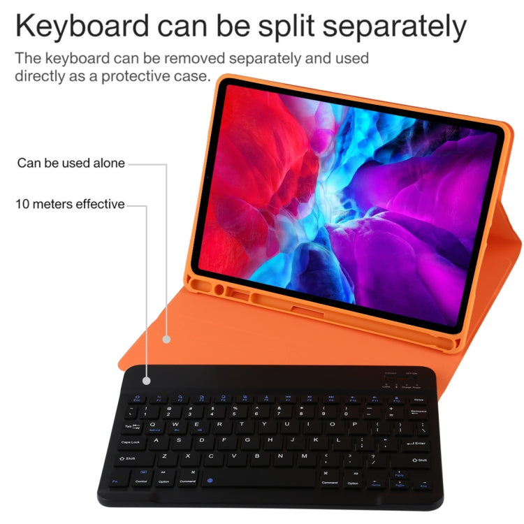 TG11B Detachable Bluetooth Black Keyboard + Microfiber Leather Tablet Case for iPad Pro 11 inch (2020), with Pen Slot & Holder (Orange) - For iPad Pro by PMC TechLife | Online Shopping South Africa | PMC TechLife