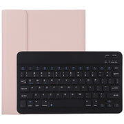 TG11B Detachable Bluetooth Black Keyboard + Microfiber Leather Tablet Case for iPad Pro 11 inch (2020), with Pen Slot & Holder (Pink)