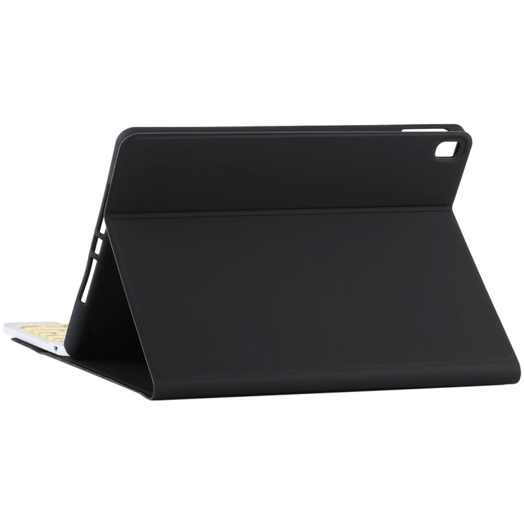 TG11B Detachable Bluetooth Yellow Keyboard + Microfiber Leather Tablet Case for iPad Pro 11 inch (2020), with Pen Slot & Holder (Black)