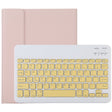 TG11B Detachable Bluetooth Yellow Keyboard + Microfiber Leather Tablet Case for iPad Pro 11 inch (2020), with Pen Slot & Holder (Pink) - free shipping - PMC TechLife - Order now!