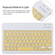 TG11B Detachable Bluetooth Yellow Keyboard + Microfiber Leather Tablet Case for iPad Pro 11 inch (2020), with Pen Slot & Holder (Pink)