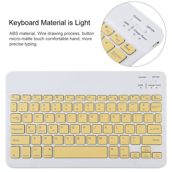 TG11B Detachable Bluetooth Yellow Keyboard + Microfiber Leather Tablet Case for iPad Pro 11 inch (2020), with Pen Slot & Holder (Pink)