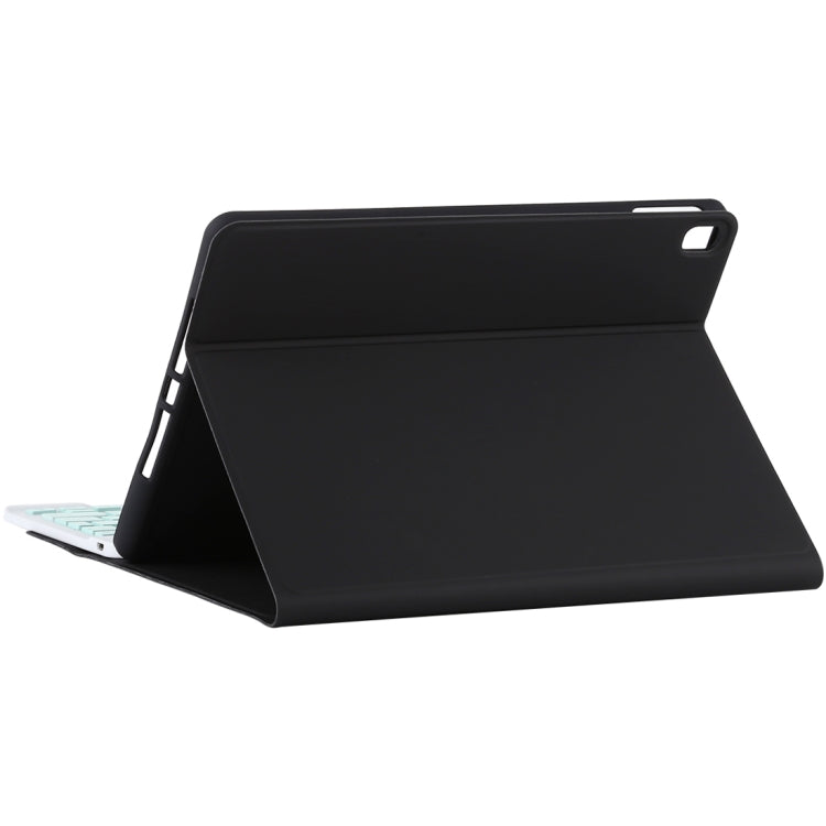 TG11B Detachable Bluetooth Green Keyboard + Microfiber Leather Tablet Case for iPad Pro 11 inch (2020), with Pen Slot & Holder (Black)