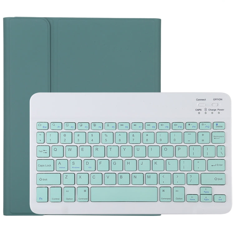 TG11B Detachable Bluetooth Green Keyboard + Microfiber Leather Tablet Case for iPad Pro 11 inch (2020), with Pen Slot & Holder (Dark Green) - For iPad Pro by PMC TechLife | Online Shopping South Africa | PMC TechLife