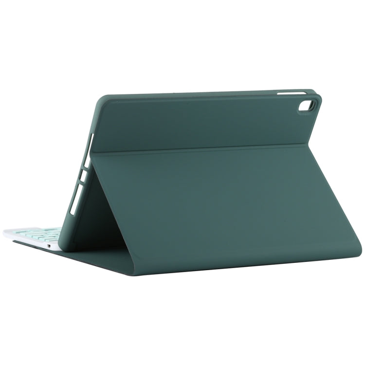 TG11B Detachable Bluetooth Green Keyboard + Microfiber Leather Tablet Case for iPad Pro 11 inch (2020), with Pen Slot & Holder (Dark Green) - For iPad Pro by PMC TechLife | Online Shopping South Africa | PMC TechLife