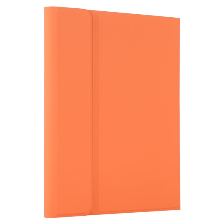 TG11B Detachable Bluetooth Green Keyboard + Microfiber Leather Tablet Case for iPad Pro 11 inch (2020), with Pen Slot & Holder (Orange)