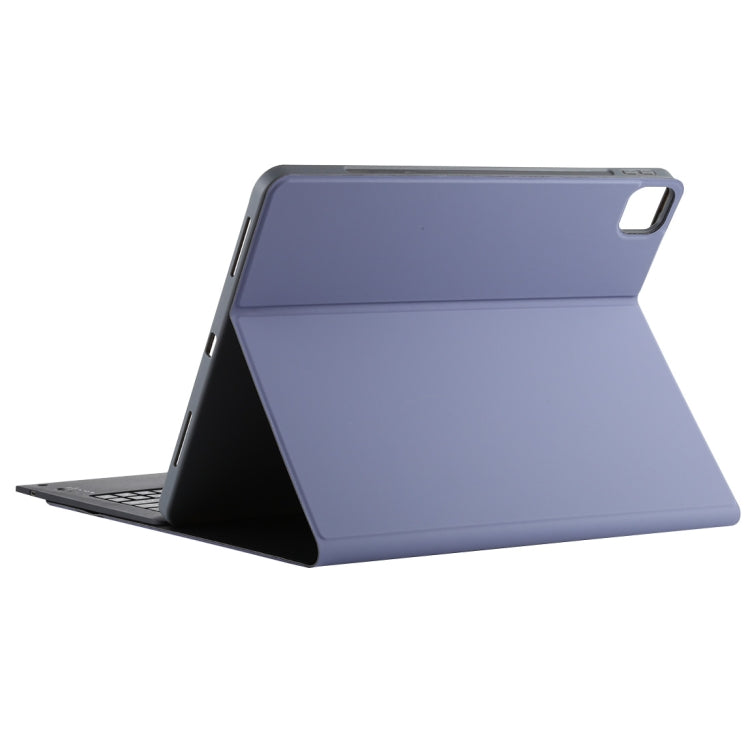 T129 Detachable Bluetooth Black Keyboard Microfiber Leather Tablet Case for iPad Pro 12.9 inch (2020), with Holder (Purple) - For iPad Pro by PMC TechLife | Online Shopping South Africa | PMC TechLife