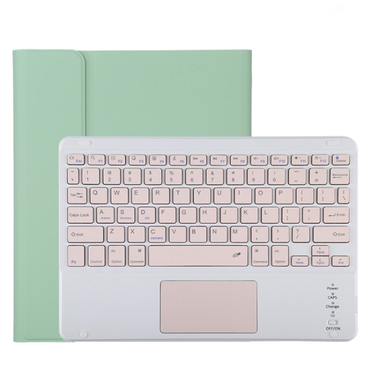 TG11BC Detachable Bluetooth Pink Keyboard Microfiber Leather Tablet Case for iPad Pro 11 inch (2020), with Touchpad & Pen Slot & Holder (Green) - For iPad Pro by PMC TechLife | Online Shopping South Africa | PMC TechLife