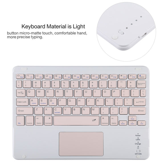 TG11BC Detachable Bluetooth Pink Keyboard Microfiber Leather Tablet Case for iPad Pro 11 inch (2020), with Touchpad & Pen Slot & Holder (Purple)