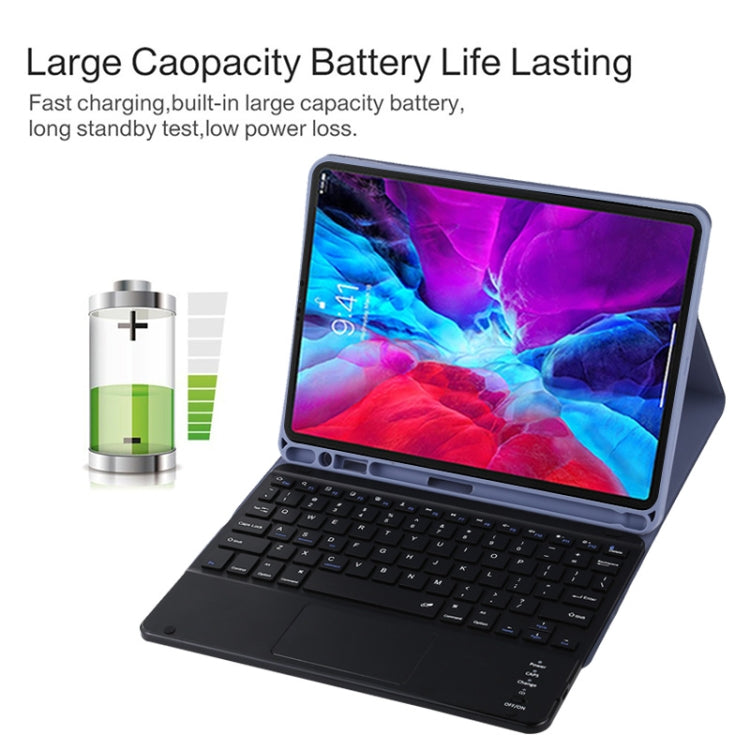 TG11BC Detachable Bluetooth Black Keyboard Microfiber Leather Tablet Case for iPad Pro 11 inch (2020), with Touchpad & Pen Slot & Holder (Purple) - For iPad Pro by PMC TechLife | Online Shopping South Africa | PMC TechLife