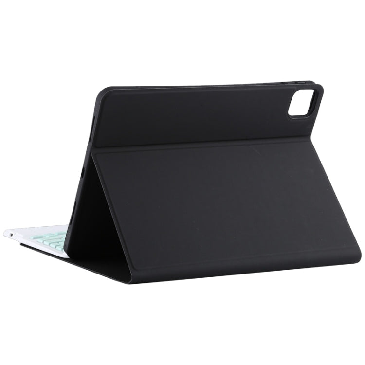TG11BC Detachable Bluetooth Green Keyboard Microfiber Leather Tablet Case for iPad Pro 11 inch (2020), with Touchpad & Pen Slot & Holder (Black) - For iPad Pro by PMC TechLife | Online Shopping South Africa | PMC TechLife
