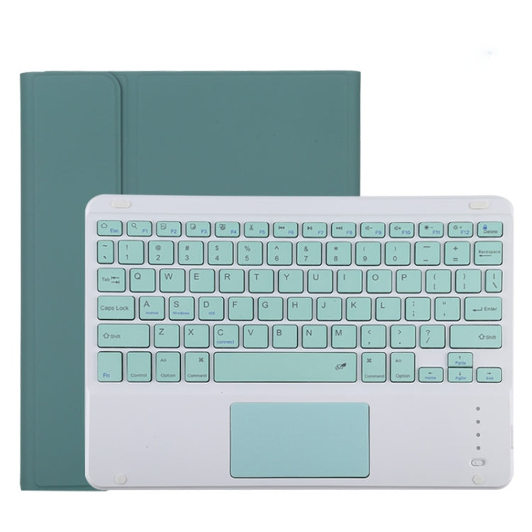 TG11BC Detachable Bluetooth Green Keyboard Microfiber Leather Tablet Case for iPad Pro 11 inch (2020), with Touchpad & Pen Slot & Holder (Dark Green) - For iPad Pro by PMC TechLife | Online Shopping South Africa | PMC TechLife