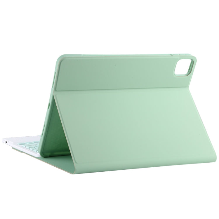 TG11BC Detachable Bluetooth Green Keyboard Microfiber Leather Tablet Case for iPad Pro 11 inch (2020), with Touchpad & Pen Slot & Holder (Green) - For iPad Pro by PMC TechLife | Online Shopping South Africa | PMC TechLife