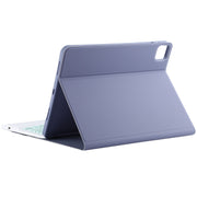 TG11BC Detachable Bluetooth Green Keyboard Microfiber Leather Tablet Case for iPad Pro 11 inch (2020), with Touchpad & Pen Slot & Holder (Purple)