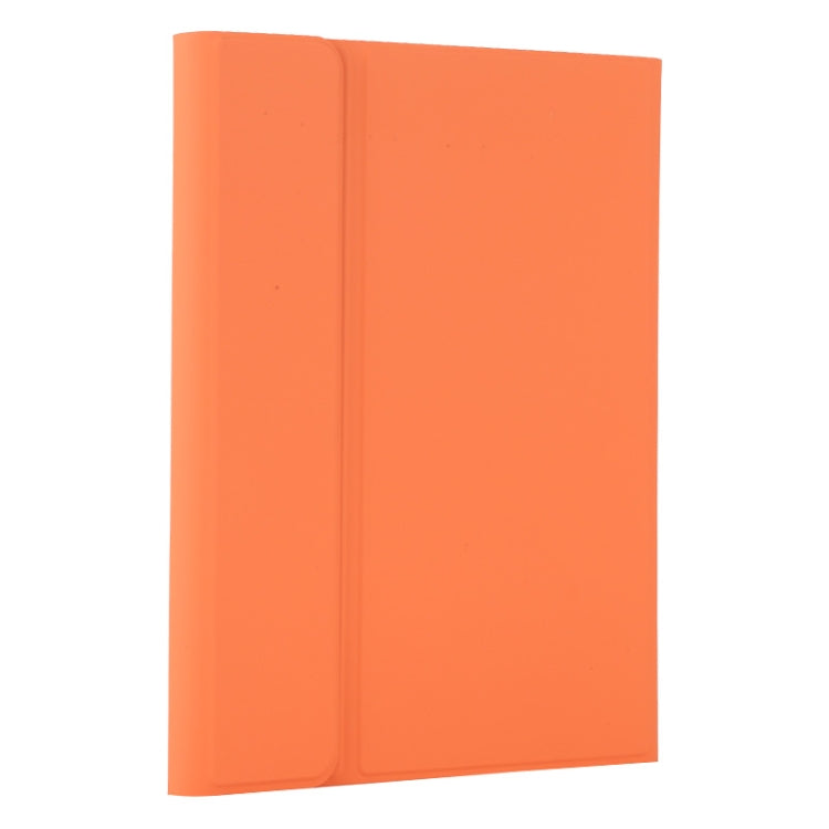 TG11BCS Detachable Bluetooth White Keyboard Microfiber Leather Tablet Case for iPad Pro 11 inch (2020), with Backlight & Touchpad & Pen Slot & Holder (Orange)