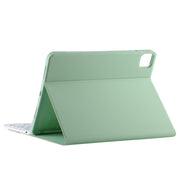 TG11BCS Detachable Bluetooth White Keyboard Microfiber Leather Tablet Case for iPad Pro 11 inch (2020), with Backlight & Touchpad & Pen Slot & Holder (Green)