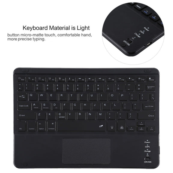 TG11BCS Detachable Bluetooth Black Keyboard Microfiber Leather Tablet Case for iPad Pro 11 inch (2020), with Backlight & Touchpad & Pen Slot & Holder (Black)