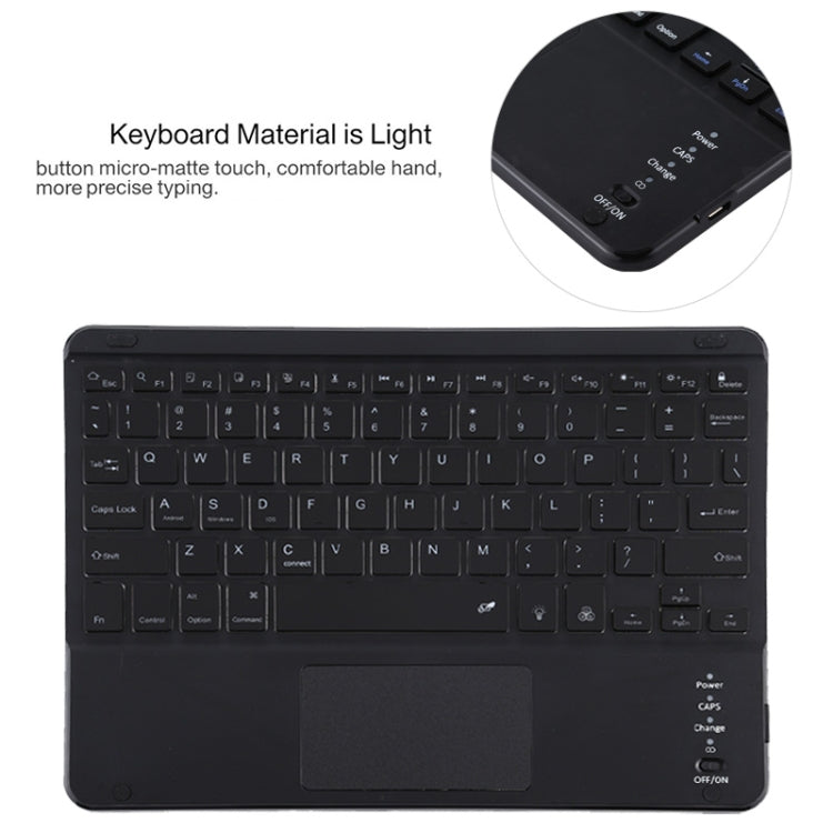 TG11BCS Detachable Bluetooth Black Keyboard Microfiber Leather Tablet Case for iPad Pro 11 inch (2020), with Backlight & Touchpad & Pen Slot & Holder (Black)