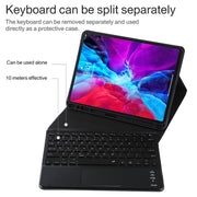 TG11BCS Detachable Bluetooth Black Keyboard Microfiber Leather Tablet Case for iPad Pro 11 inch (2020), with Backlight & Touchpad & Pen Slot & Holder (Black)