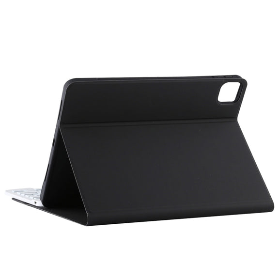 TG11BS Detachable Bluetooth White Keyboard Microfiber Leather Tablet Case for iPad Pro 11 inch (2020), with Backlight & Pen Slot & Holder (Black)