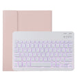 TG11BS Detachable Bluetooth White Keyboard Microfiber Leather Tablet Case for iPad Pro 11 inch (2020), with Backlight & Pen Slot & Holder (Pink) - For iPad Pro by PMC TechLife | Online Shopping South Africa | PMC TechLife