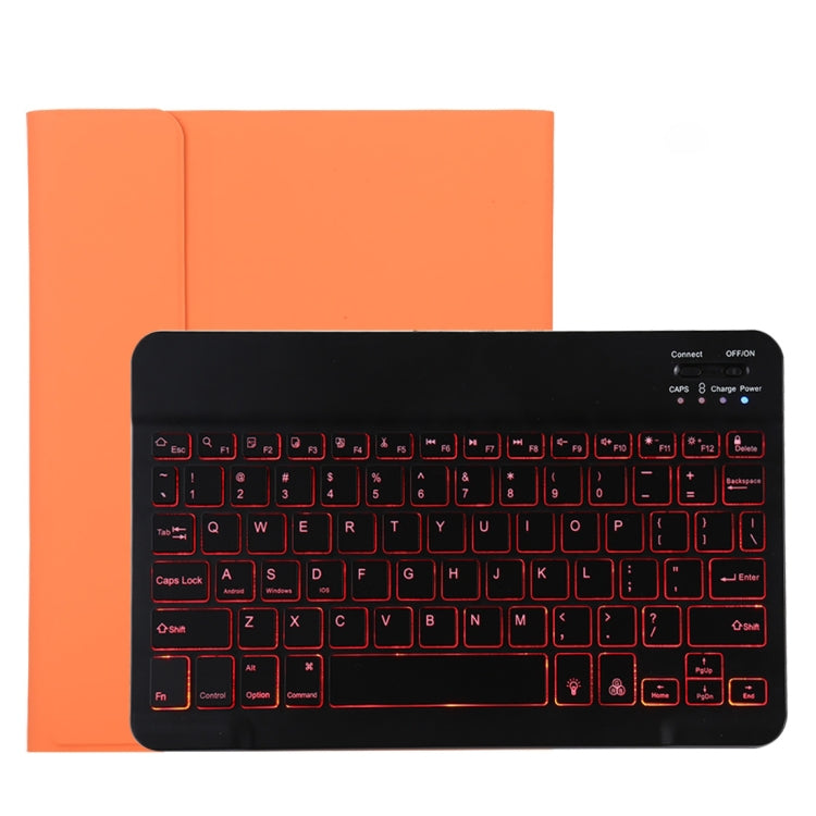 TG11BS Detachable Bluetooth Black Keyboard + Microfiber Leather Tablet Case for iPad Pro 11 inch (2020), with Backlight & Pen Slot & Holder(Orange) - For iPad Pro by PMC TechLife | Online Shopping South Africa | PMC TechLife
