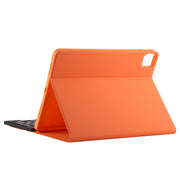 TG11BS Detachable Bluetooth Black Keyboard + Microfiber Leather Tablet Case for iPad Pro 11 inch (2020), with Backlight & Pen Slot & Holder(Orange)