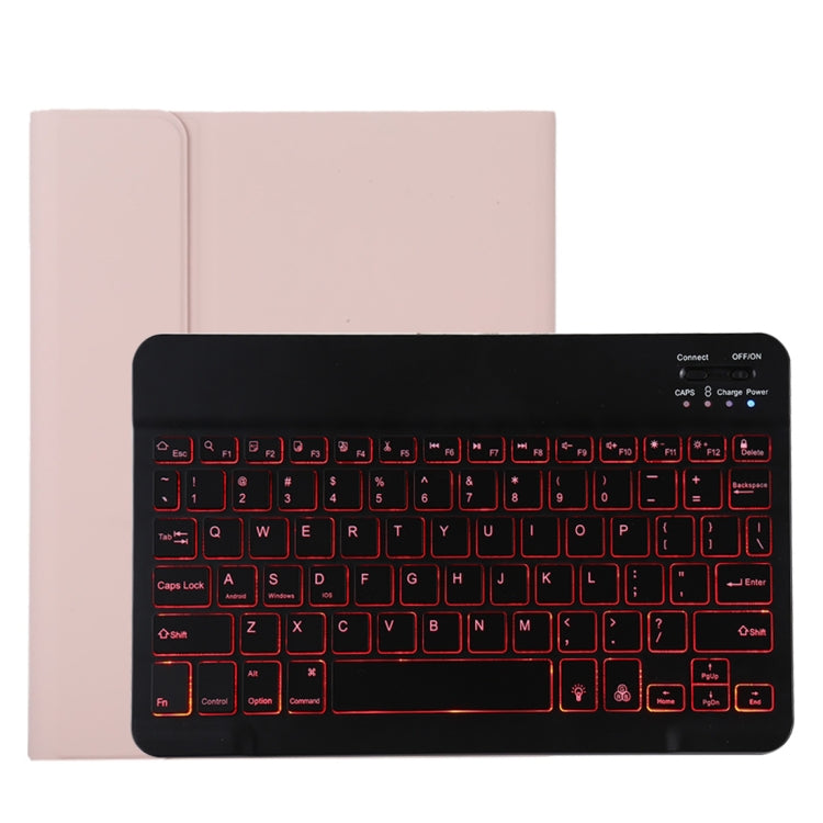 TG11BS Detachable Bluetooth Black Keyboard + Microfiber Leather Tablet Case for iPad Pro 11 inch (2020), with Backlight & Pen Slot & Holder(Pink) - free shipping - PMC TechLife - Order now!