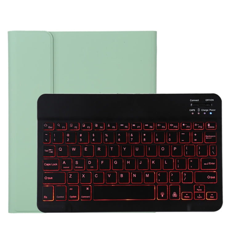 TG11BS Detachable Bluetooth Black Keyboard + Microfiber Leather Tablet Case for iPad Pro 11 inch (2020), with Backlight & Pen Slot & Holder(Green) - For iPad Pro by PMC TechLife | Online Shopping South Africa | PMC TechLife